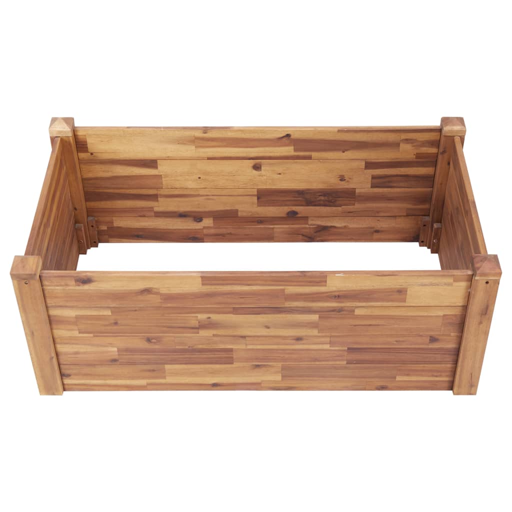 vidaXL Planter Flower Plant Box for Outdoor Patio Garden Solid Wood Acacia-34