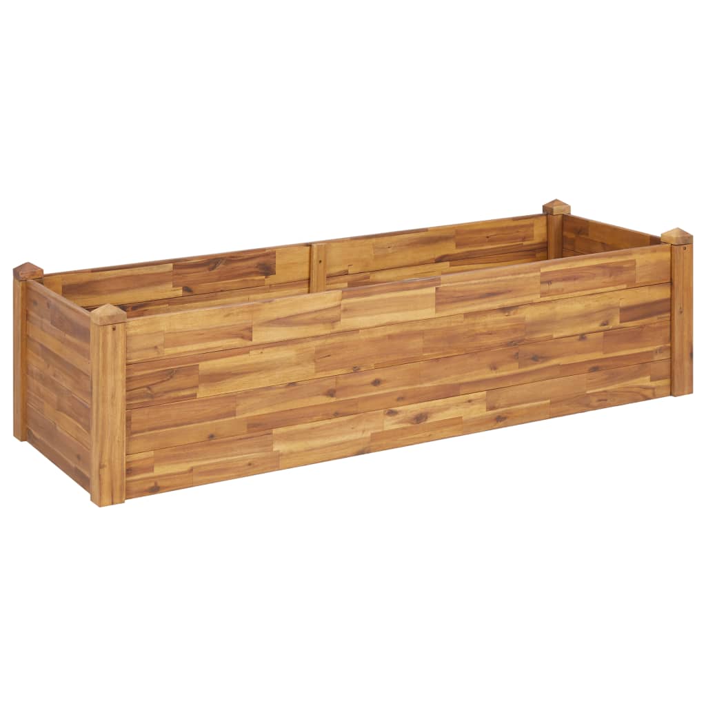 vidaXL Planter Flower Plant Box for Outdoor Patio Garden Solid Wood Acacia-32