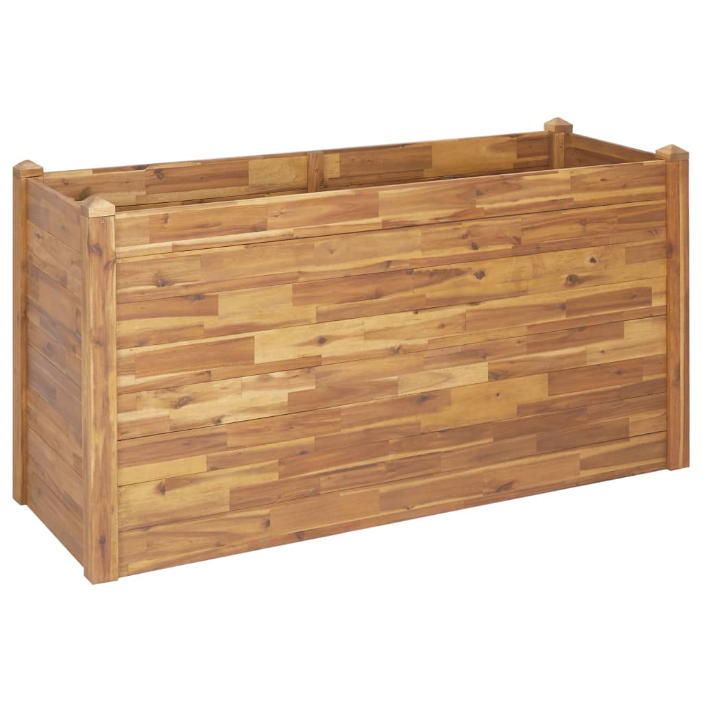 vidaXL Planter Flower Plant Box for Outdoor Patio Garden Solid Wood Acacia-10