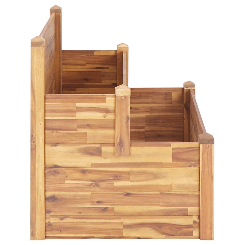 vidaXL Planter Flower Plant Box for Outdoor Patio Garden Solid Wood Acacia-0