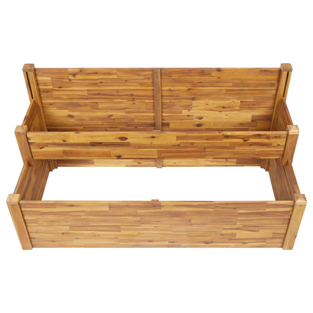 vidaXL Planter Flower Plant Box for Outdoor Patio Garden Solid Wood Acacia-30