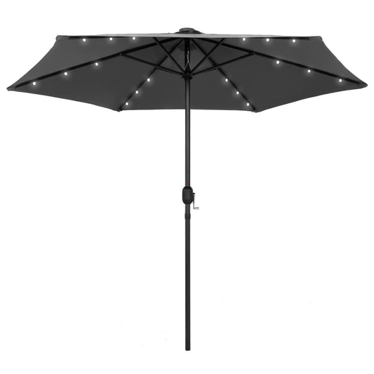 vidaXL Outdoor Umbrella Parasol with Solar LEDs Patio Sunshade Sun Shelter-0