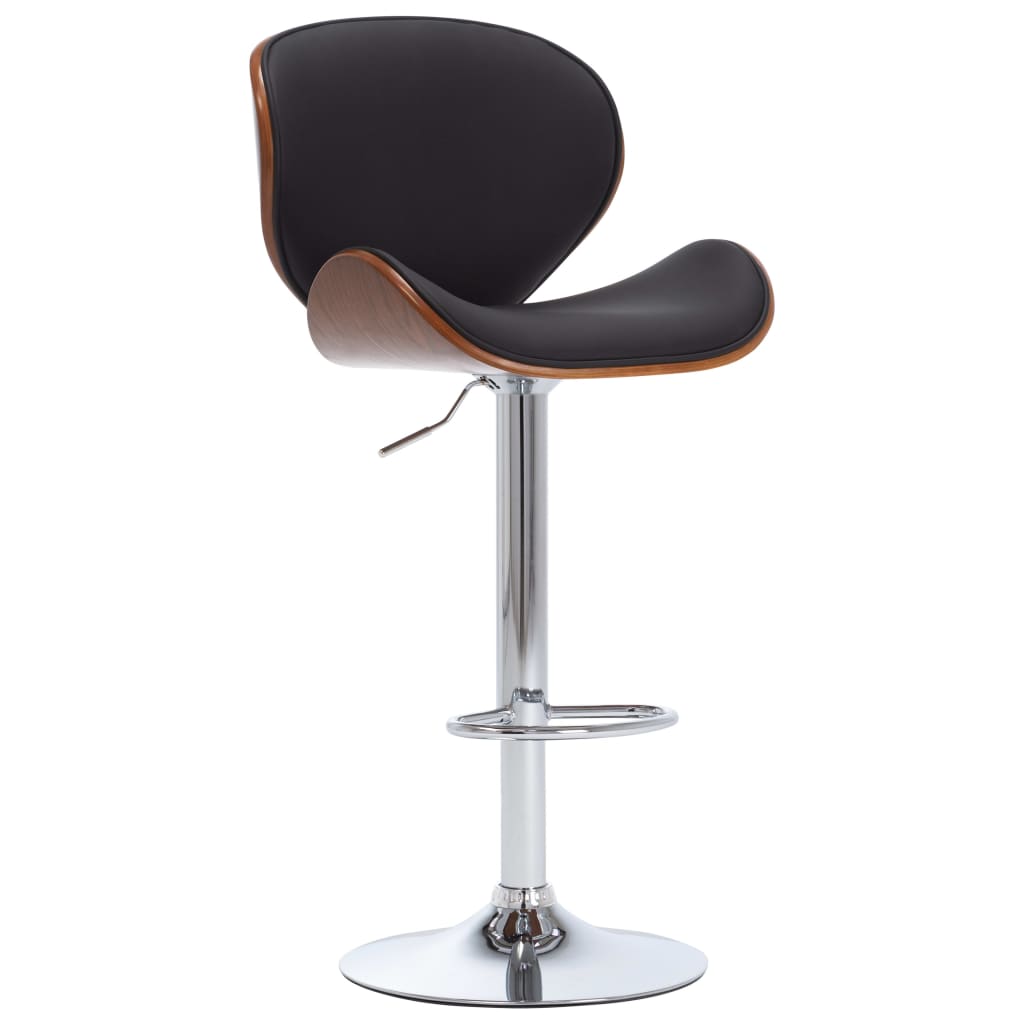 vidaXL Bar Stool Black Faux Leather-0