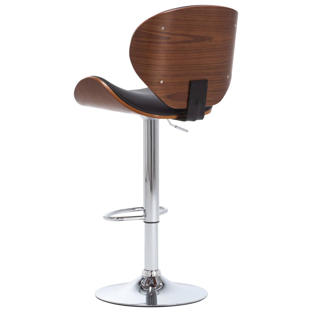 vidaXL Bar Stool Black Faux Leather-4