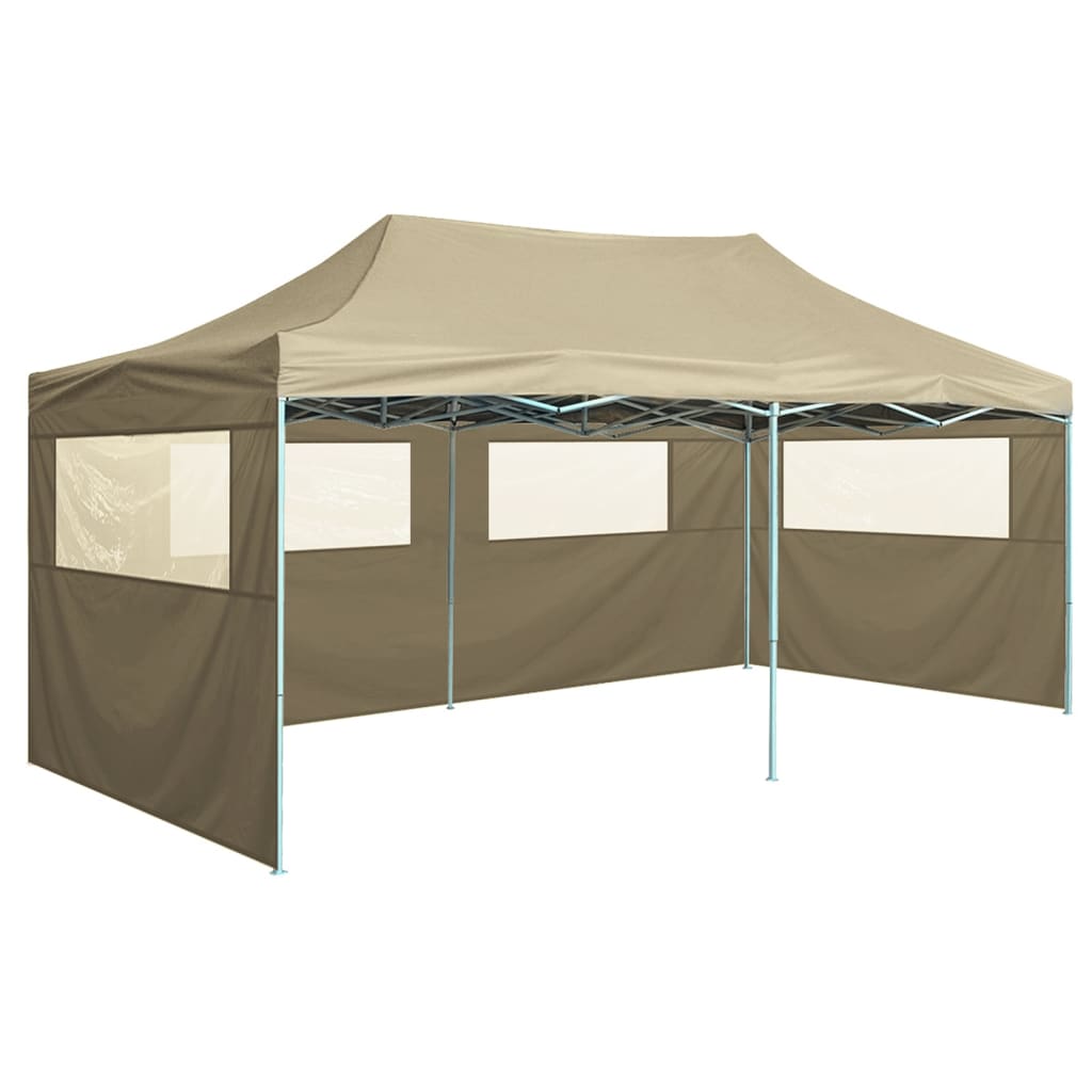 vidaXL Party Tent Outdoor Canopy Folding Patio Gazebo with 4 Sidewalls Steel-17