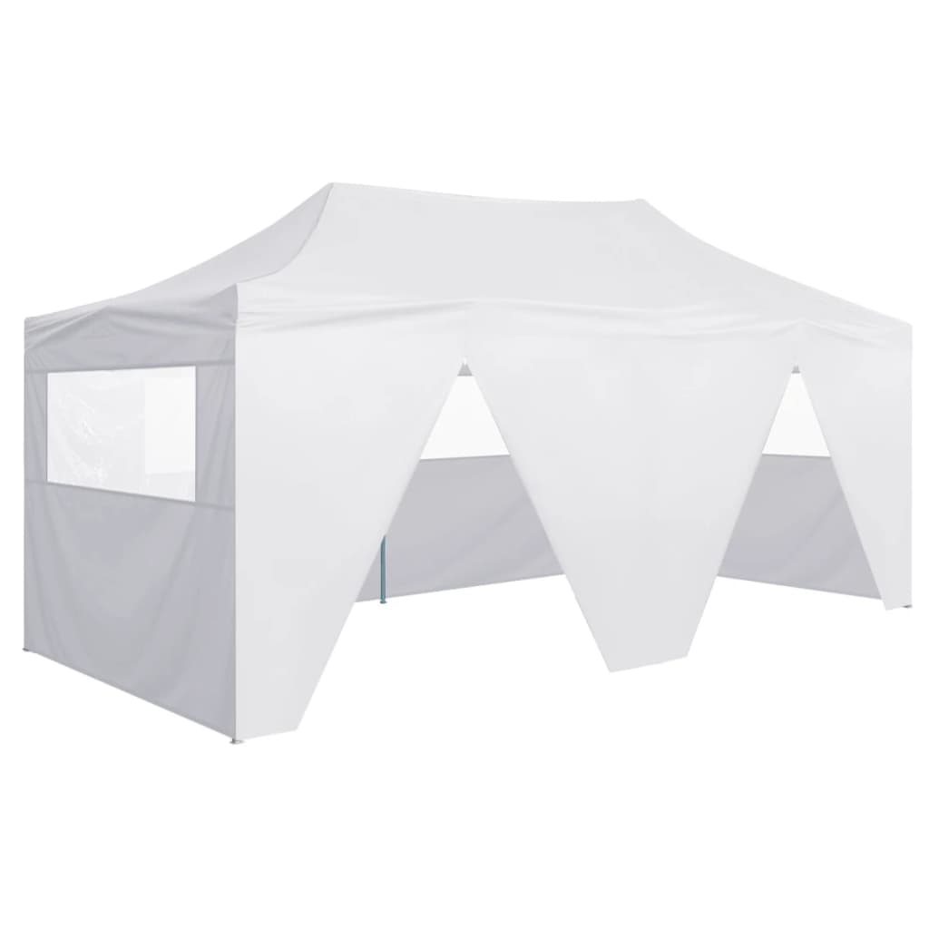 vidaXL Party Tent Outdoor Canopy Folding Patio Gazebo with 4 Sidewalls Steel-1