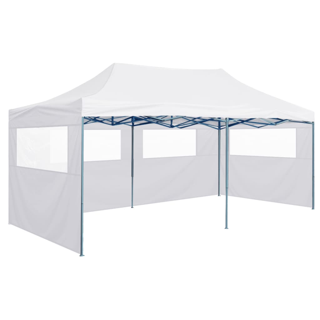 vidaXL Party Tent Outdoor Canopy Folding Patio Gazebo with 4 Sidewalls Steel-3