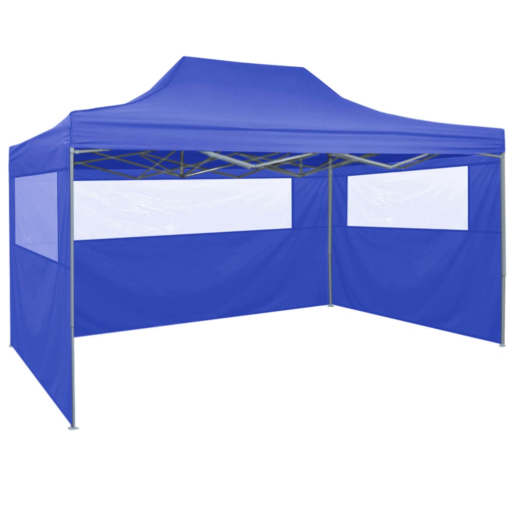 vidaXL Party Tent Outdoor Canopy Folding Patio Gazebo with 4 Sidewalls Steel-8