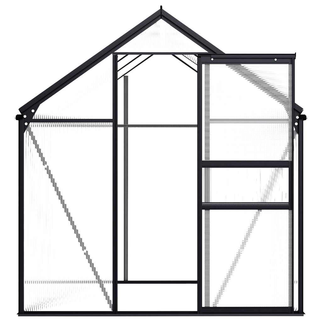 vidaXL Greenhouse Patio Grow House Outdoor Green House Anthracite Aluminum-27