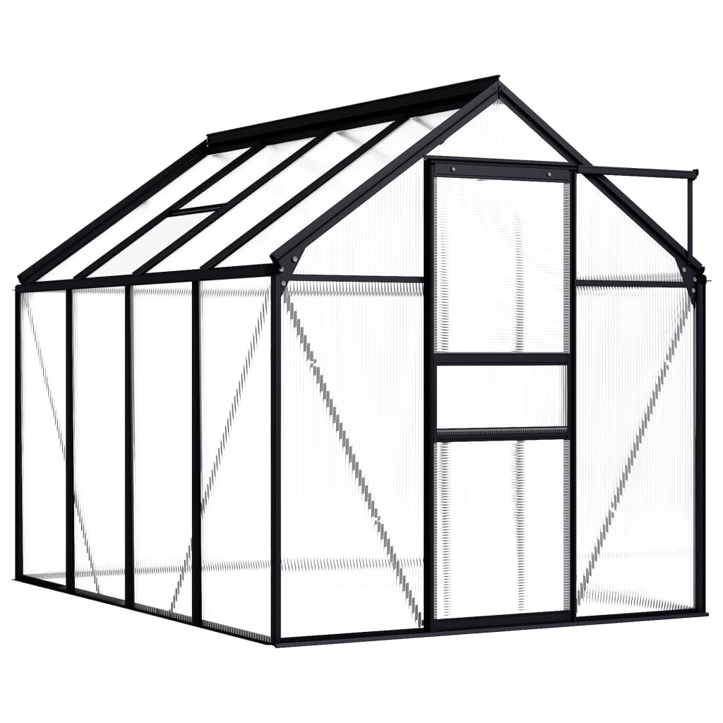 vidaXL Greenhouse Patio Grow House Outdoor Green House Anthracite Aluminum-57