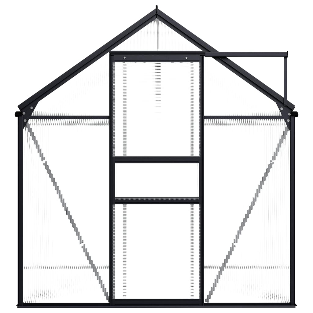 vidaXL Greenhouse Patio Grow House Outdoor Green House Anthracite Aluminum-11