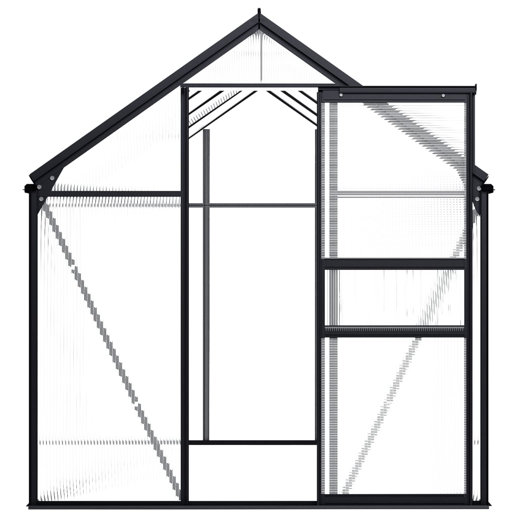 vidaXL Greenhouse Patio Grow House Outdoor Green House Anthracite Aluminum-18