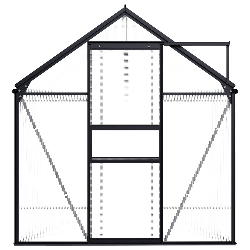 vidaXL Greenhouse Patio Grow House Outdoor Green House Anthracite Aluminum-48