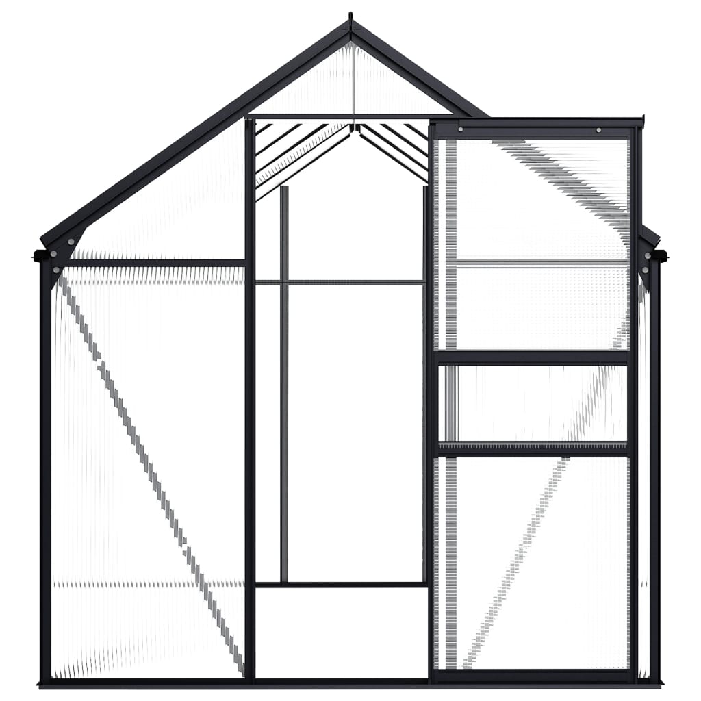 vidaXL Greenhouse Patio Grow House Outdoor Green House Anthracite Aluminum-54