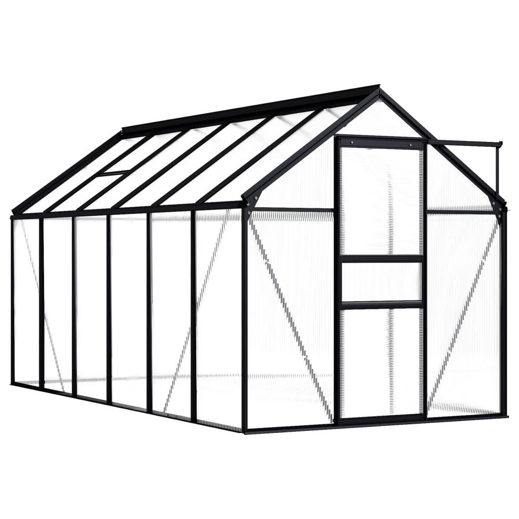 vidaXL Greenhouse Patio Grow House Outdoor Green House Anthracite Aluminum-17