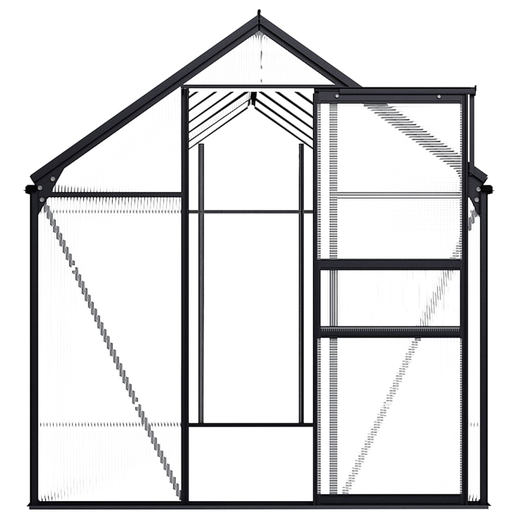 vidaXL Greenhouse Patio Grow House Outdoor Green House Anthracite Aluminum-35