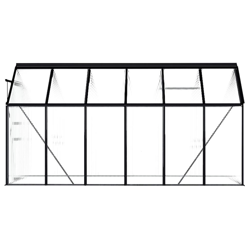 vidaXL Greenhouse Patio Grow House Outdoor Green House Anthracite Aluminum-41