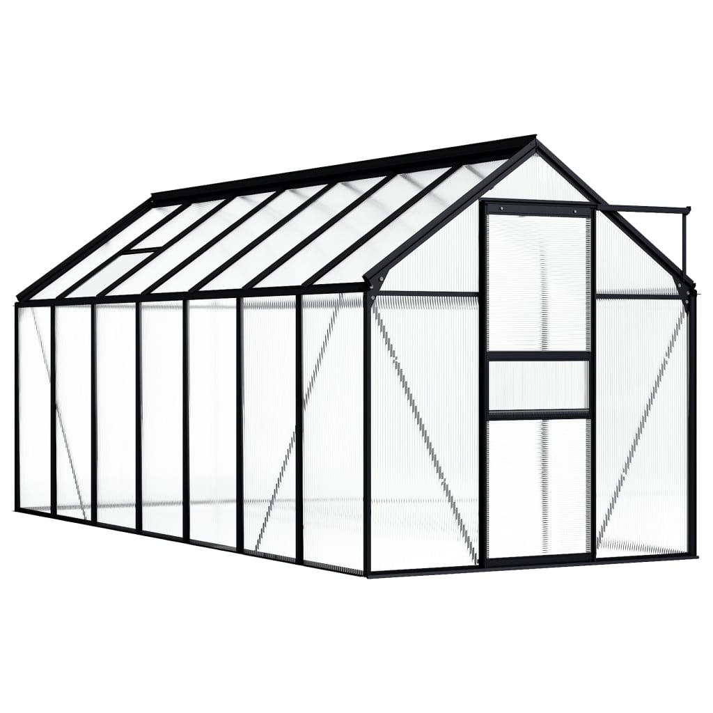 vidaXL Greenhouse Patio Grow House Outdoor Green House Anthracite Aluminum-59