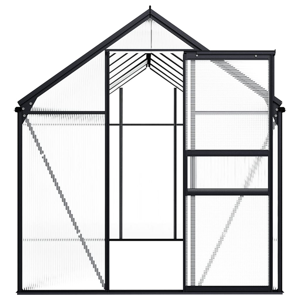 vidaXL Greenhouse Patio Grow House Outdoor Green House Anthracite Aluminum-16