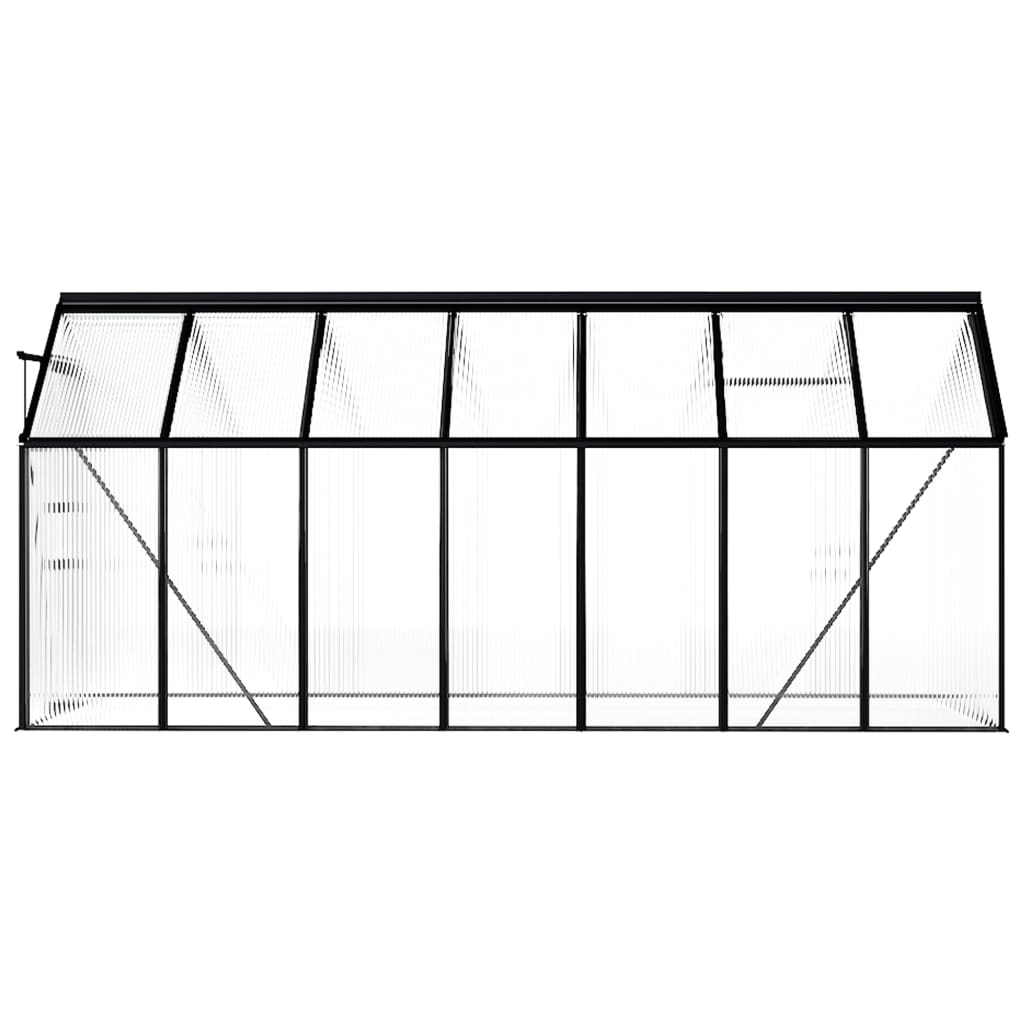 vidaXL Greenhouse Patio Grow House Outdoor Green House Anthracite Aluminum-22