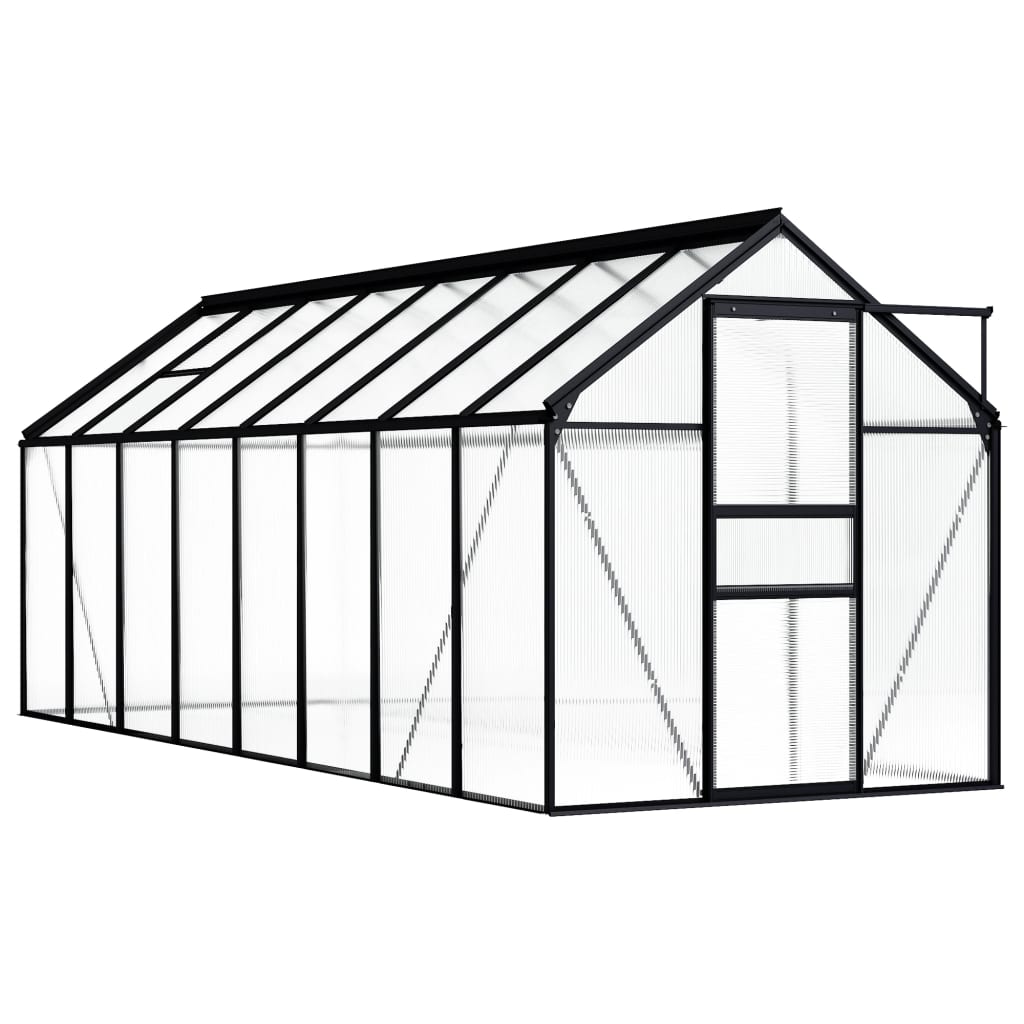 vidaXL Greenhouse Patio Grow House Outdoor Green House Anthracite Aluminum-40