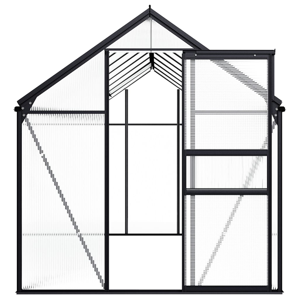 vidaXL Greenhouse Patio Grow House Outdoor Green House Anthracite Aluminum-58