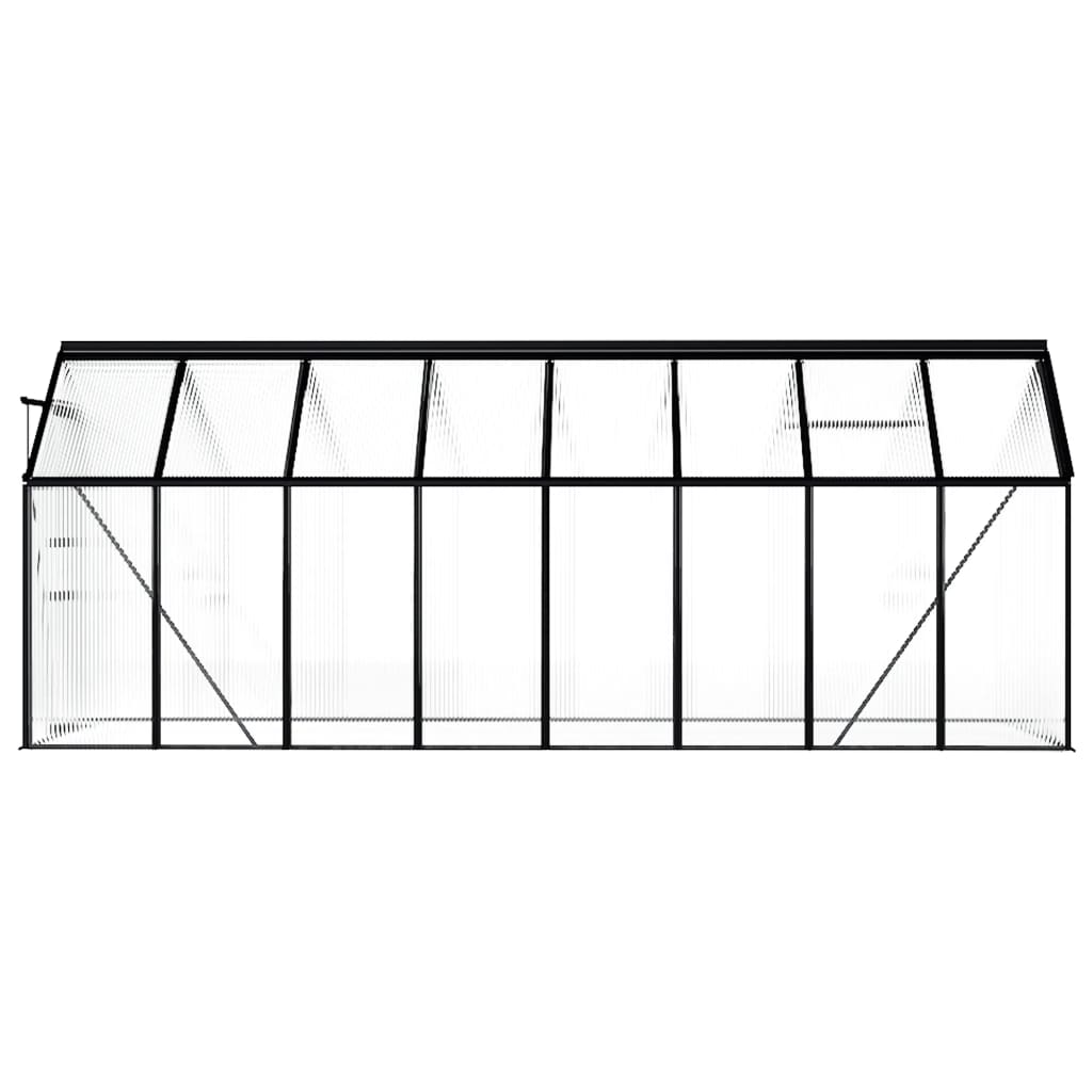 vidaXL Greenhouse Patio Grow House Outdoor Green House Anthracite Aluminum-1