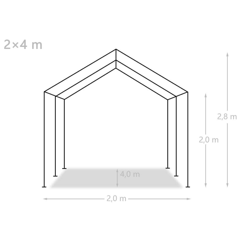 vidaXL Party Tent Outdoor Canopy Tent Patio Gazebo Marquee Shelter PE White-13