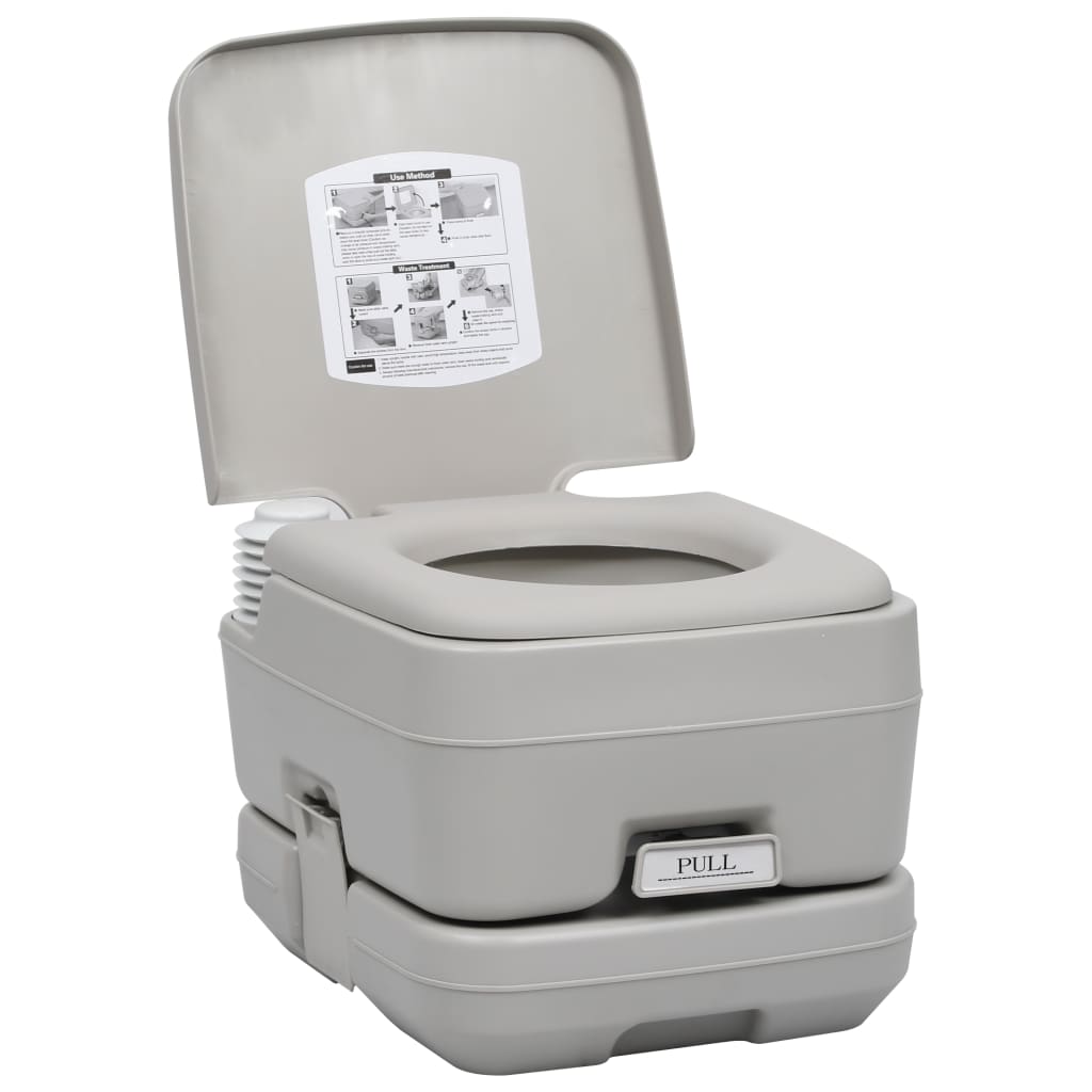 vidaXL Portable Toilet Camping Potty Outdoor Travel Toilet Detachable Tank-9