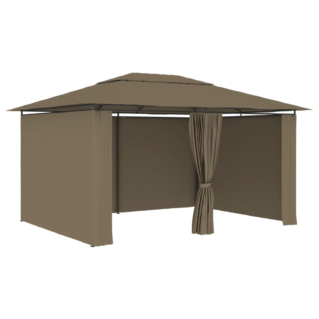 vidaXL Gazebo Outdoor Canopy Tent Patio Pavilion Sun Shelter with Curtains-7