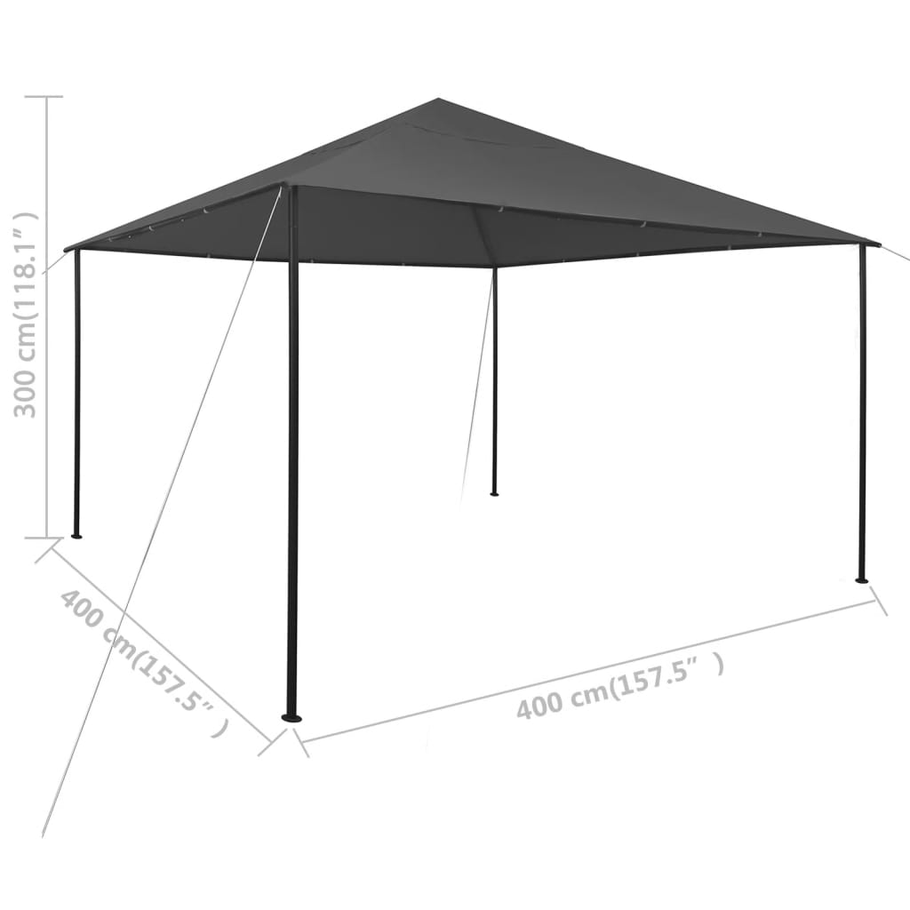 vidaXL Gazebo Outdoor Canopy Tent Patio Pavilion Wedding Party Tent with Roof-35