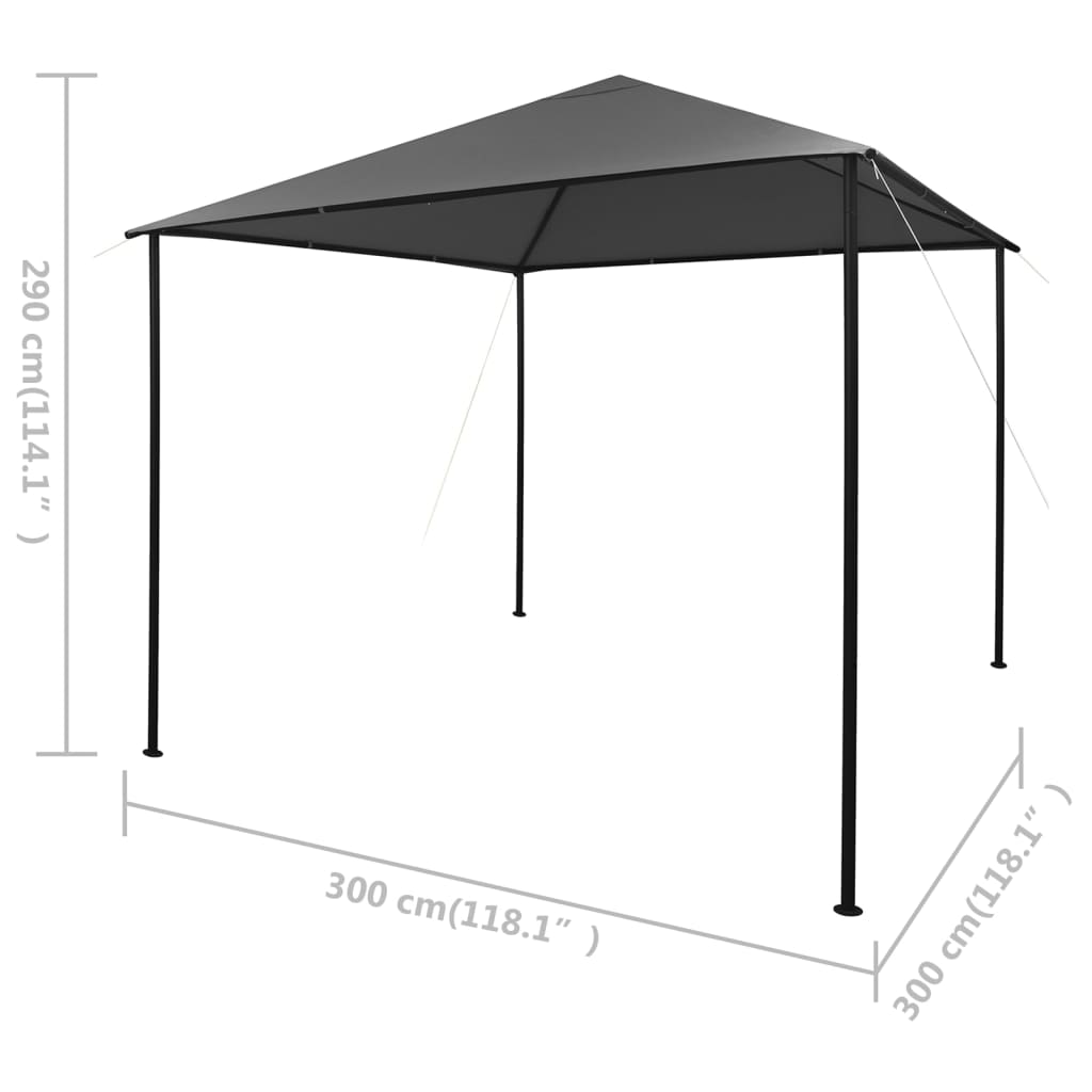 vidaXL Gazebo Outdoor Canopy Tent Patio Pavilion Wedding Party Tent with Roof-7