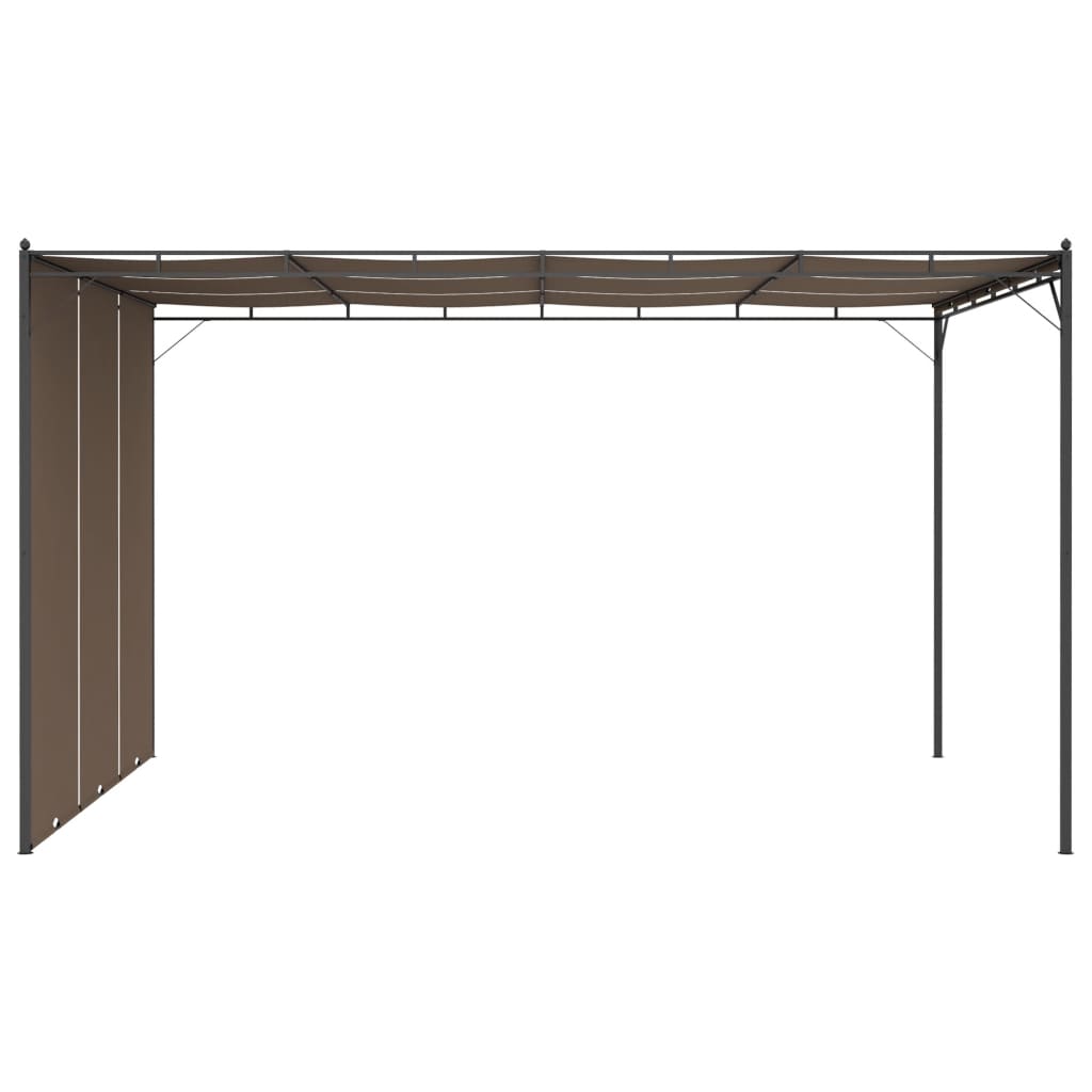 vidaXL Gazebo Outdoor Canopy Tent Patio Pavilion with Sidewall Curtains Taupe-16