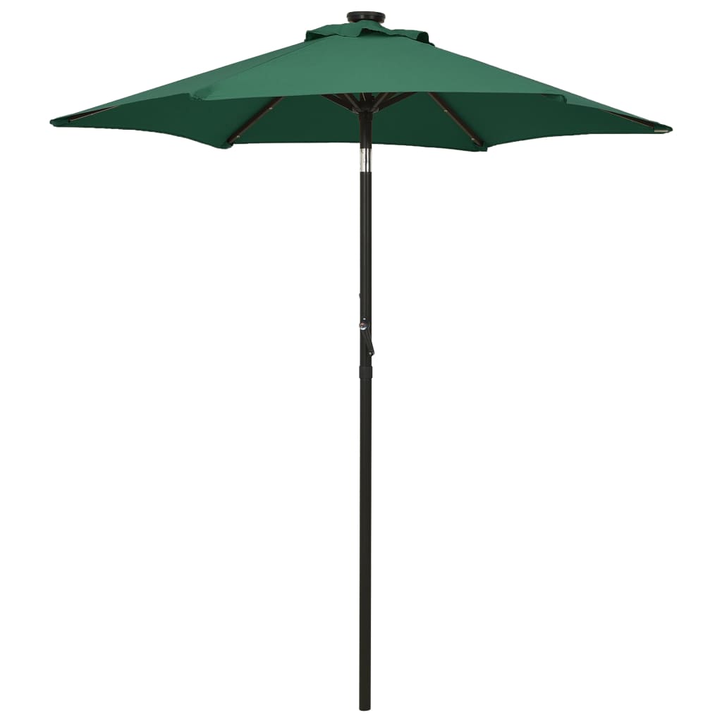 vidaXL Outdoor Umbrella Parasol with Solar LEDs Tilting Patio Sunshade Shelter-18