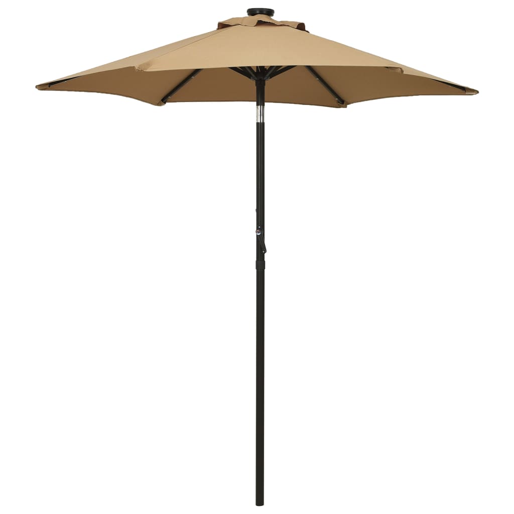 vidaXL Outdoor Umbrella Parasol with Solar LEDs Tilting Patio Sunshade Shelter-11