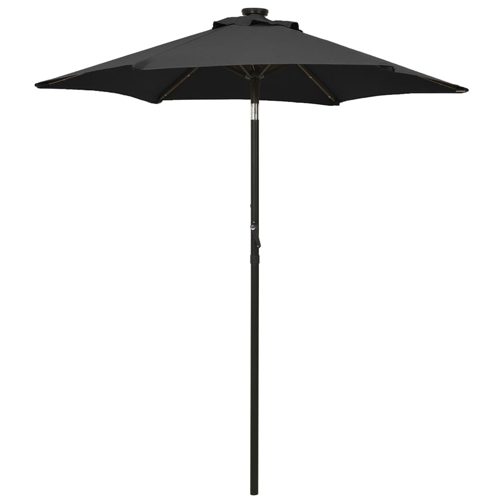 vidaXL Outdoor Umbrella Parasol with Solar LEDs Tilting Patio Sunshade Shelter-8