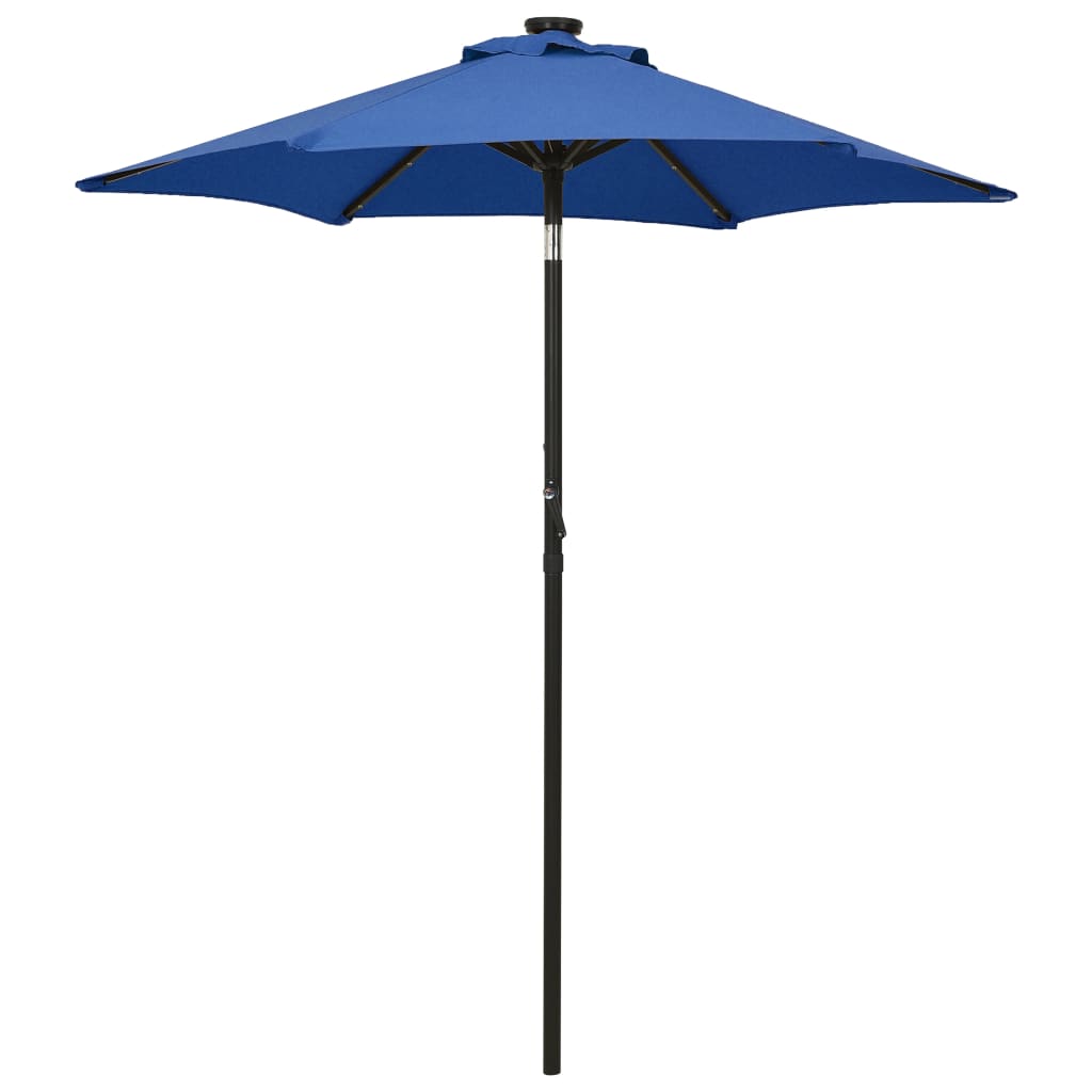 vidaXL Outdoor Umbrella Parasol with Solar LEDs Tilting Patio Sunshade Shelter-12