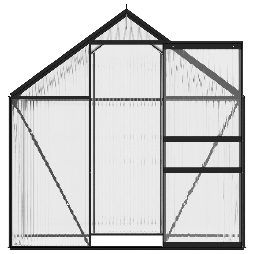 vidaXL Greenhouse Patio Grow House Outdoor Green House Anthracite Aluminum-38