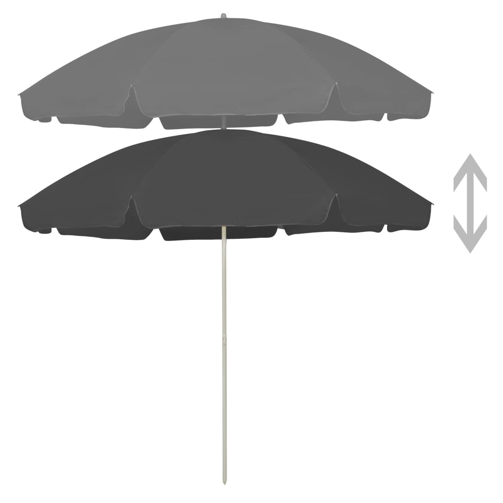 vidaXL Outdoor Umbrella Height Adjustable Parasol Tilting Garden Sunshade-26