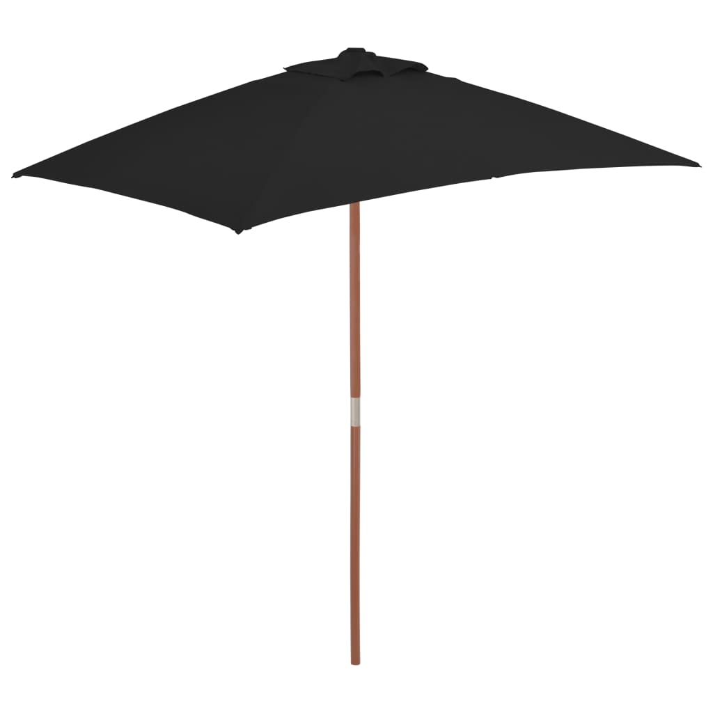 vidaXL Outdoor Umbrella Parasol Pully System Patio Sunshade Bamboo and Wood-7