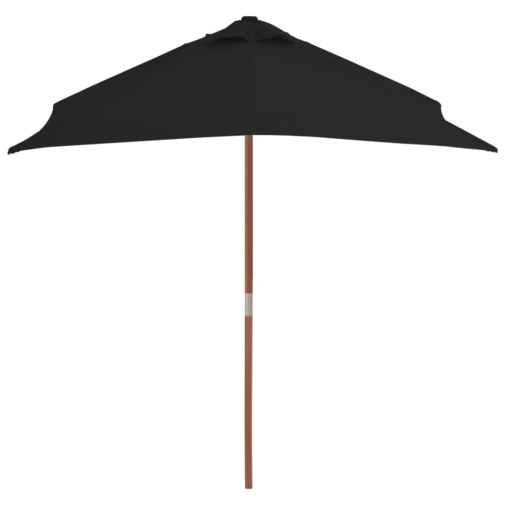 vidaXL Outdoor Umbrella Parasol Pully System Patio Sunshade Bamboo and Wood-11