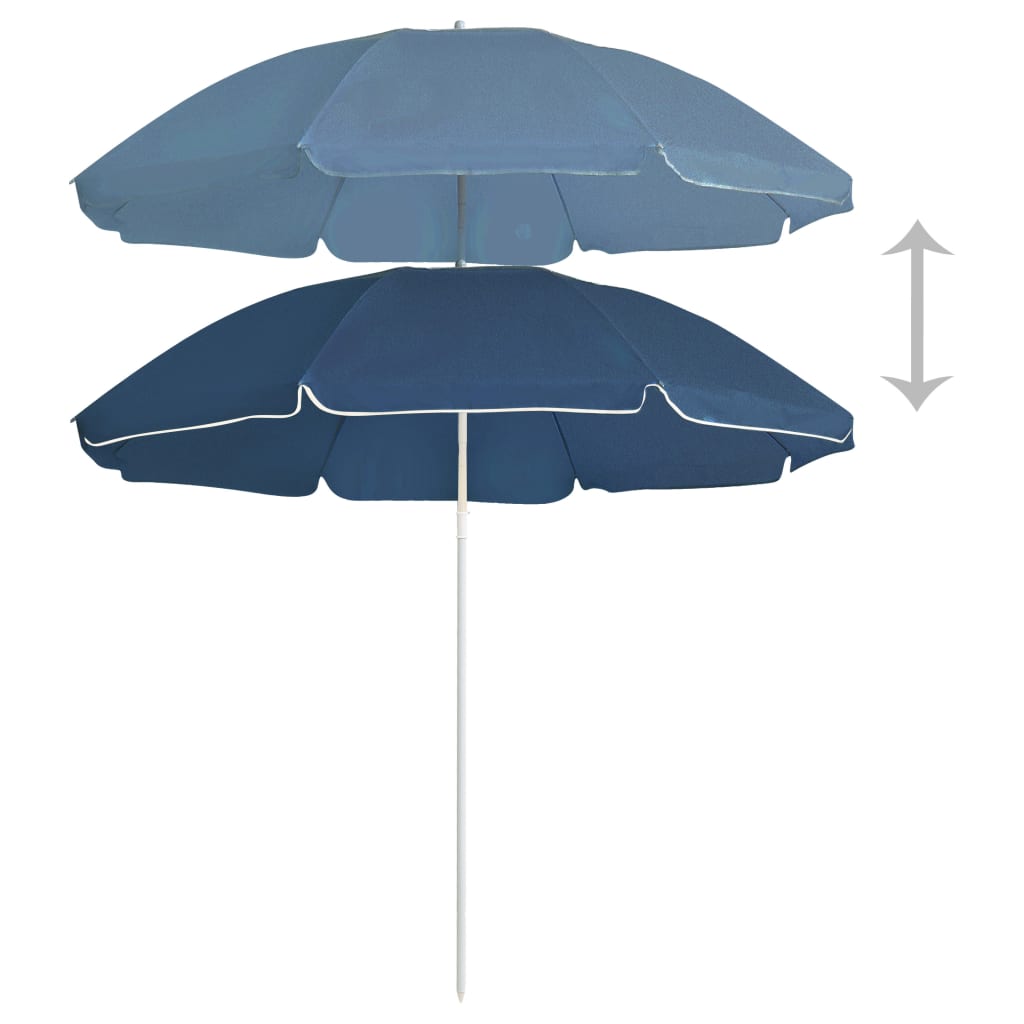 vidaXL Outdoor Parasol with Steel Pole 70.9" Sunshade Umbrella Multi Colors-11