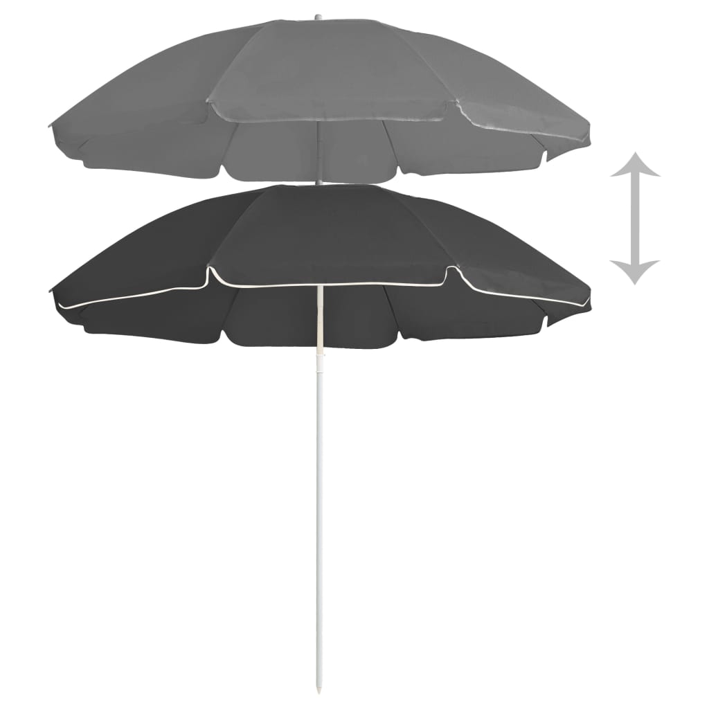 vidaXL Outdoor Parasol with Steel Pole 70.9" Sunshade Umbrella Multi Colors-14