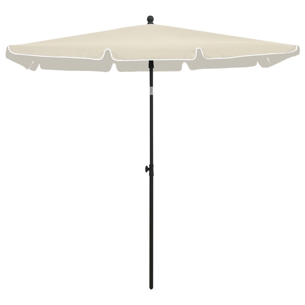 vidaXL Outdoor Umbrella Height Adjustable Parasol Patio Garden Sunshade Steel-10