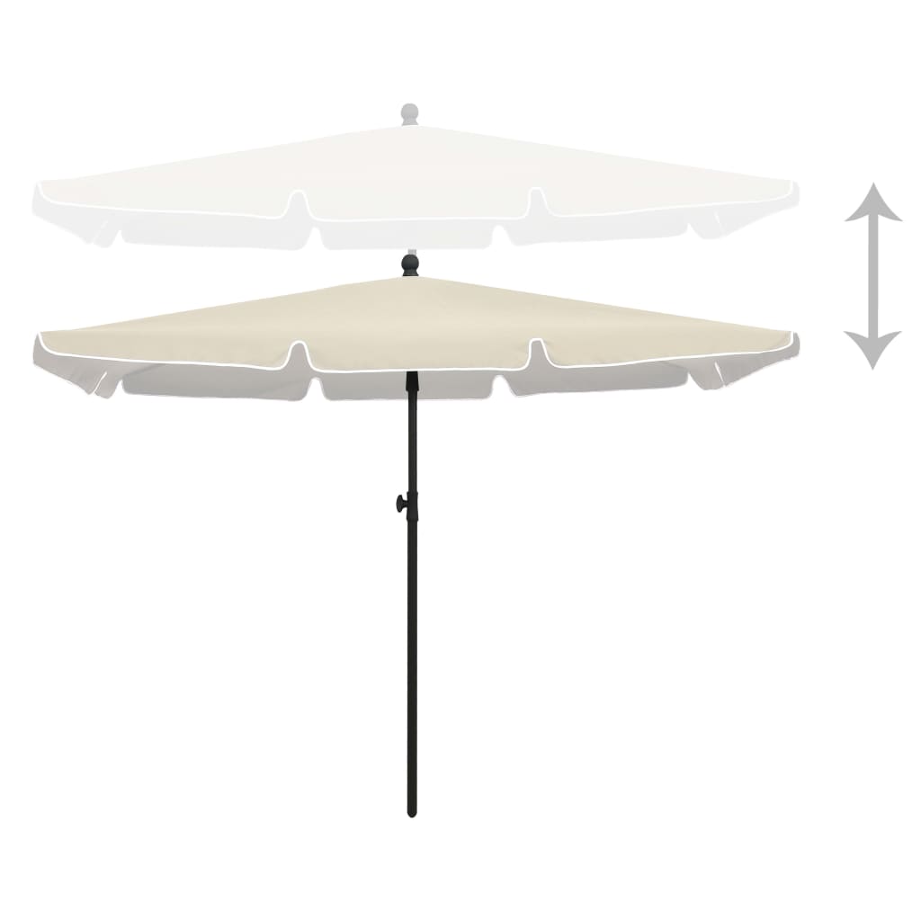 vidaXL Outdoor Umbrella Height Adjustable Parasol Patio Garden Sunshade Steel-21