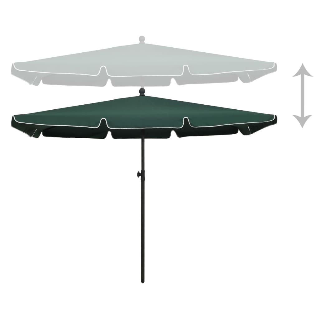 vidaXL Outdoor Umbrella Height Adjustable Parasol Patio Garden Sunshade Steel-31