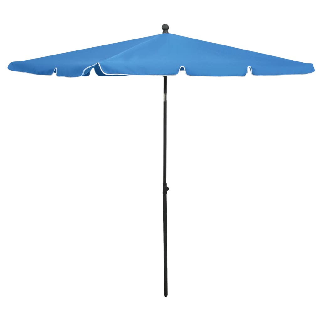 vidaXL Outdoor Umbrella Height Adjustable Parasol Patio Garden Sunshade Steel-6