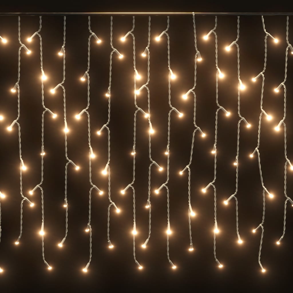 vidaXL Christmas Lighting Outdoor Xmas LED Curtain Icicle Lights with 8 Models-16