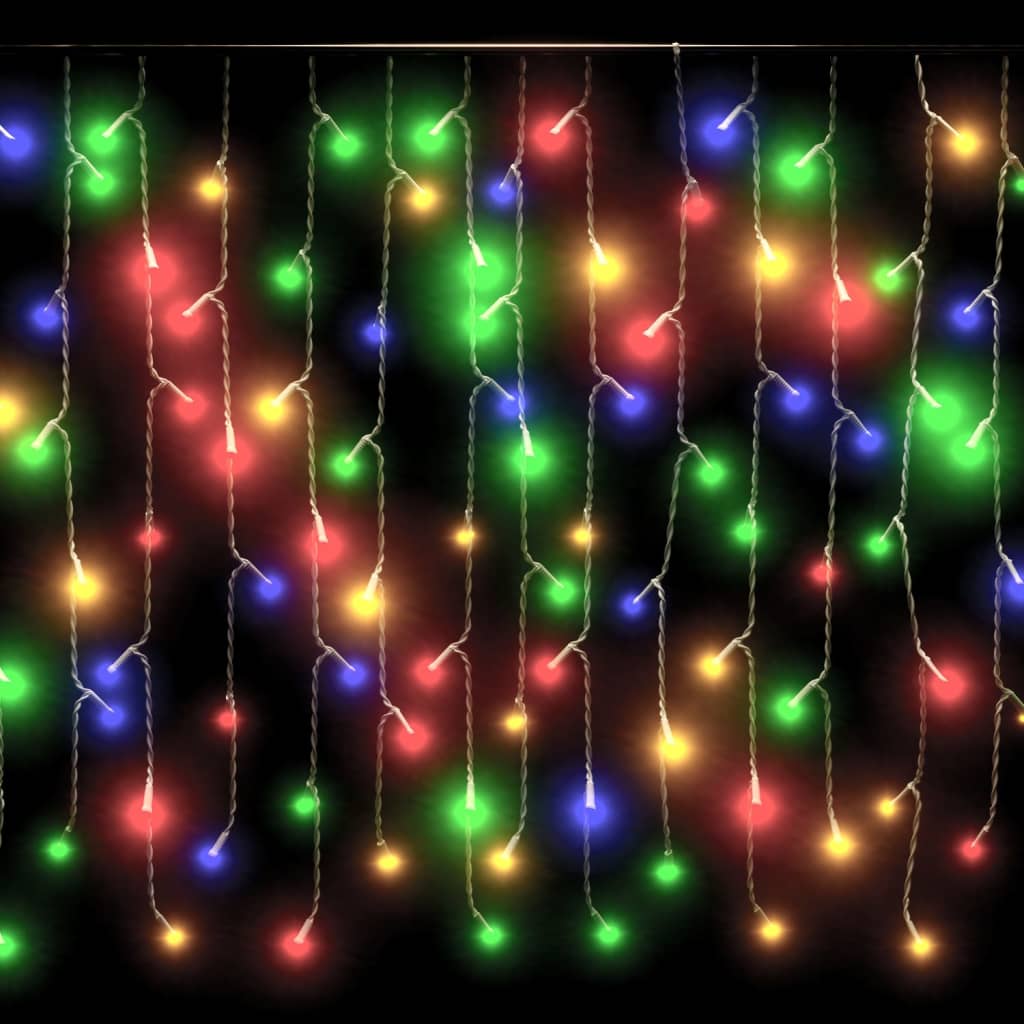 vidaXL Christmas Lighting Outdoor Xmas LED Curtain Icicle Lights with 8 Models-19