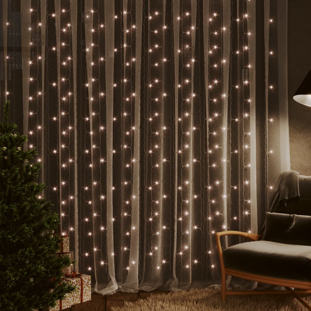 vidaXL LED Curtain Fairy Lights Outdoor Holiday Hanging Lights with 8 Models-2